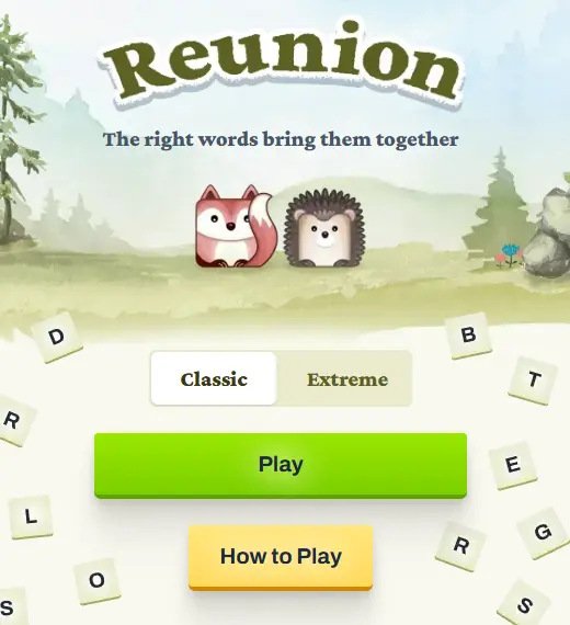 Reunion Word Game online free access screenshot